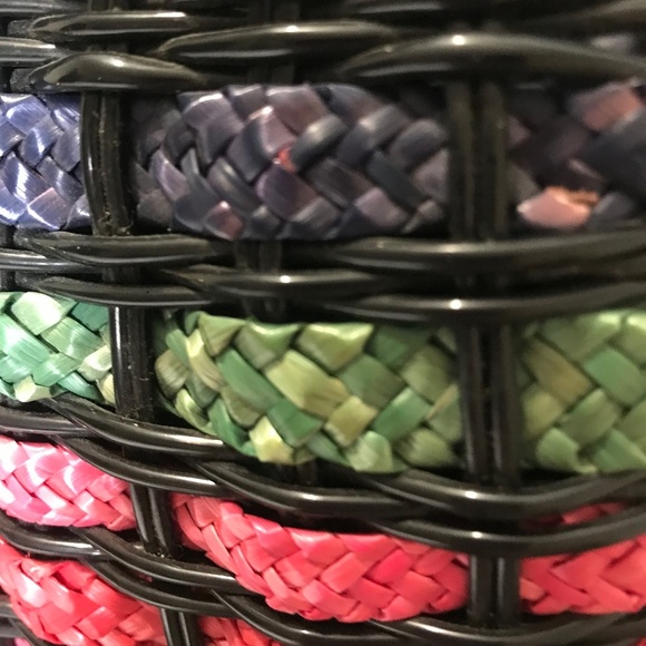 Vintage Woven Mini Top Handle Bag with Gold Chain Strap - Picture 14 of 15